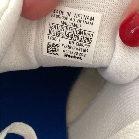 Reebok Classic Mens White Vintage Classic Low Top Ortholite Sneakers Size 10.5 - Picture 4 of 6